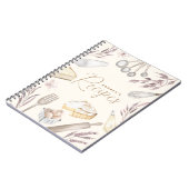水彩フローラベーカリーキッチン用品レシピ ノートブック (左側)