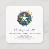 水彩フローラペンタグラムスクエア名刺 スクエア名刺 (裏面)