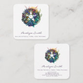 水彩フローラペンタグラムスクエア名刺 スクエア名刺 (正面/裏面)