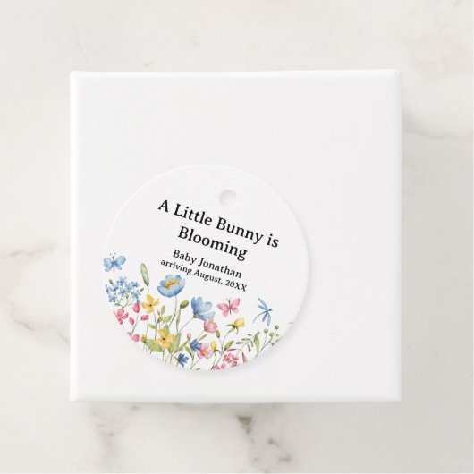 水彩フローラペーターラビットベビーシャワーブロッサム フェイバータグ (インサイチュ)