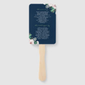 水彩フローラホワイトグリーン結婚式 プログラム ハンドファン (裏面)