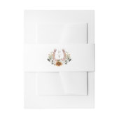 水彩フローラボホウェスタン馬蹄型モノグラム 招待状ベリーバンド (正面例)