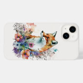 水彩フローラボホシック美学キツネアートワーク Case-Mate iPhoneケース (裏面 (横))