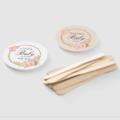 水彩フローラボホピンクベビーシャワーハンドファン ハンドファン (組立なし)