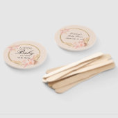 水彩フローラボホピンクベビーシャワー ハンドファン (組立なし)