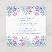 水彩フローラボホメイクアップアーティスト スクエア名刺 (裏面)