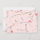 水彩フローラボーホブライダルシャワーレシピカード (裏面)