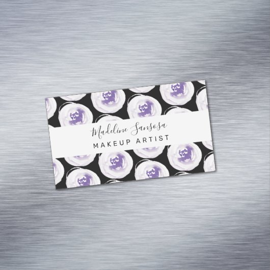 水彩フローラポピー美しいメイクアップ爪、 ネイル マグネット名刺 (インサイチュ)