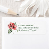 水彩フローラポピー ラベル (インサイチュ)