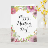 水彩フローラマザーズデイカード カード (黄色い花)