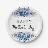 水彩フローラマザーズデイブランチパーティー ペーパープレート (正面)