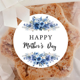 水彩フローラマザーズデイブランチパーティー ラウンドシール