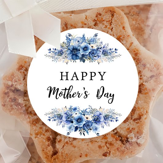 水彩フローラマザーズデイブランチパーティー ラウンドシール