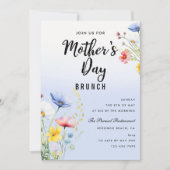 水彩フローラマザーズデイブランチパーティー 招待状 (正面)