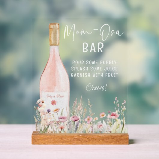 水彩フローラマムオーサ徴候 アクリルサイン (ニュートラル)