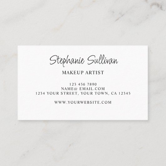 水彩フローラメイクアップアーティスト 名刺 (裏面)