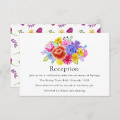 水彩フローラメキシカンフィエスタウェディングレセプション エンクロージャーカード (正面/裏面)