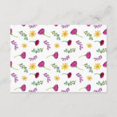 水彩フローラメキシカンフィエスタウェディングレセプション エンクロージャーカード (裏面)