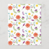 水彩フローラメキシカンフィエスタウェディング招待 チラシ (裏面)