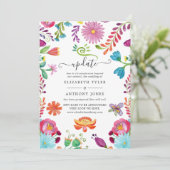 水彩フローラメキシカンフィエスタ結婚のアップデート 招待状 (スタンド正面)