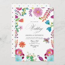 水彩フローラメキシカンフィエスタQRコード結婚ズ