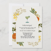 水彩フローラメキシカンマルガリタフィエスタ 招待状 (裏面)