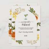 水彩フローラメキシカンマルガリタフィエスタ 招待状 (正面/裏面)