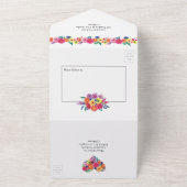 水彩フローラメキシカン結婚フィエスタ オールインワン招待状 (外側)