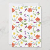 水彩フローラメキシカン結婚フィエスタ 招待状 (裏面)