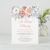 水彩フローラメモリアルサービス招待状 招待状 (スタンド正面)