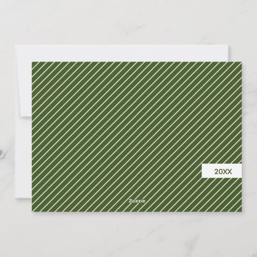 水彩フローラメリークリスマスフォト シーズンカード (裏面)