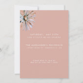 水彩フローラモダンサプエレガントライズ誕生日 招待状 (裏面)