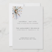 水彩フローラモダンサプエレガントライズ誕生日 招待状 (裏面)