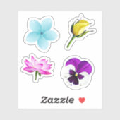 水彩フローラモダンパック シール (シート)