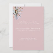 水彩フローラモダン大人エレガント誕生日 招待状 (裏面)