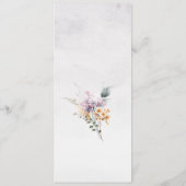 水彩フローラモダン書結婚道のメニュー メニュー (裏面)