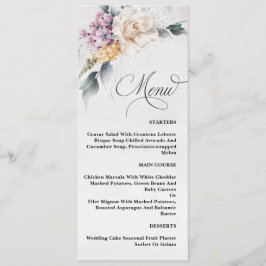 水彩フローラモダン書結婚道のメニュー メニュー