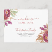 水彩フローラモダン移エレガント動 案内ポストカード (正面)