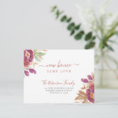 水彩フローラモダン移エレガント動 案内ポストカード (スタンド正面)