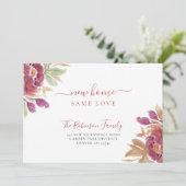 水彩フローラモダン移エレガント動 案内状 (スタンド正面)