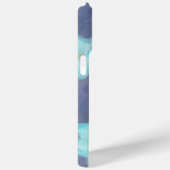 水彩フローラモノグラムかわいい青い野花 Case-Mate iPhoneケース (裏面 / 右)