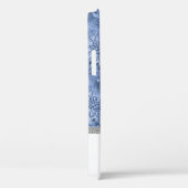 水彩フローラモノグラムパターン – 青 Case-Mate iPhoneケース (裏面 / 右)