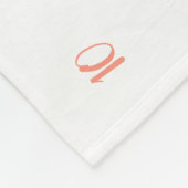 水彩フローラモノグラムベビーマイルストーンフォト フリースブランケット (角)