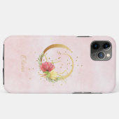 水彩フローラモノグラム名イニシャルO文字 Case-Mate iPhoneケース (裏面(横))