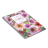 水彩フローラモノグラム ノートブック (右側)