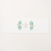 水彩フローラモノグラム ヨガマット (正面(横))