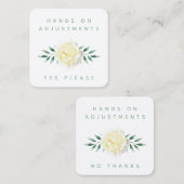 水彩フローラヨガ調整の同意カード スクエア名刺 (正面/裏面)