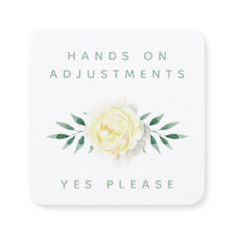 水彩フローラヨガ調整の同意カード