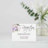 水彩フローララベンダーウェディングレセプション エンクロージャーカード (スタンド正面)