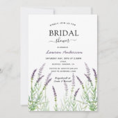 水彩フローララベンダーブライダルシャワー 案内状 (正面)